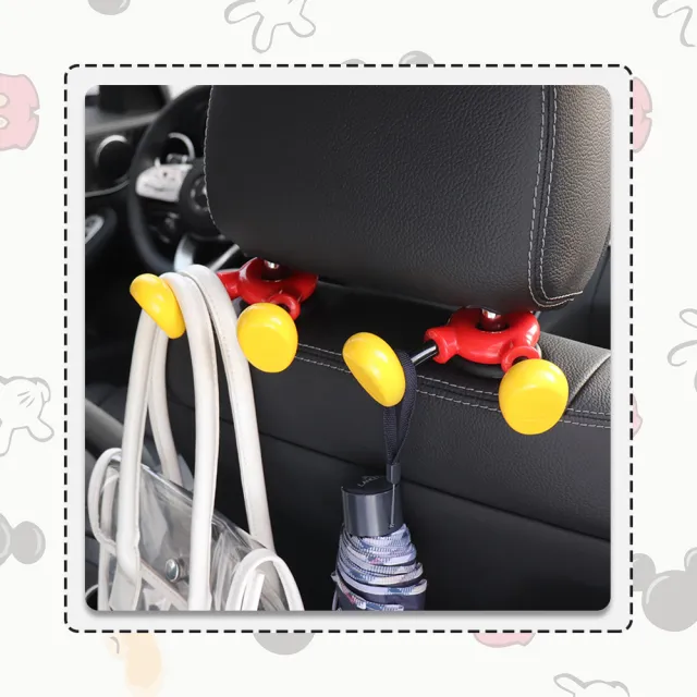 【NAPOLEX】WD-259C 米奇雙腳造型車用椅背掛勾(Mickey米老鼠 迪士尼)