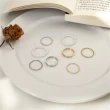 【MISS KOREA】珍珠戒指 金屬戒指/韓國設計氣質百搭珍珠金屬造型戒指4件套組(2色任選)