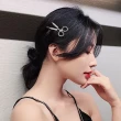 【SECRET BOX】韓國設計奢華美鑽剪刀造型髮夾(美鑽髮夾 剪刀髮夾)