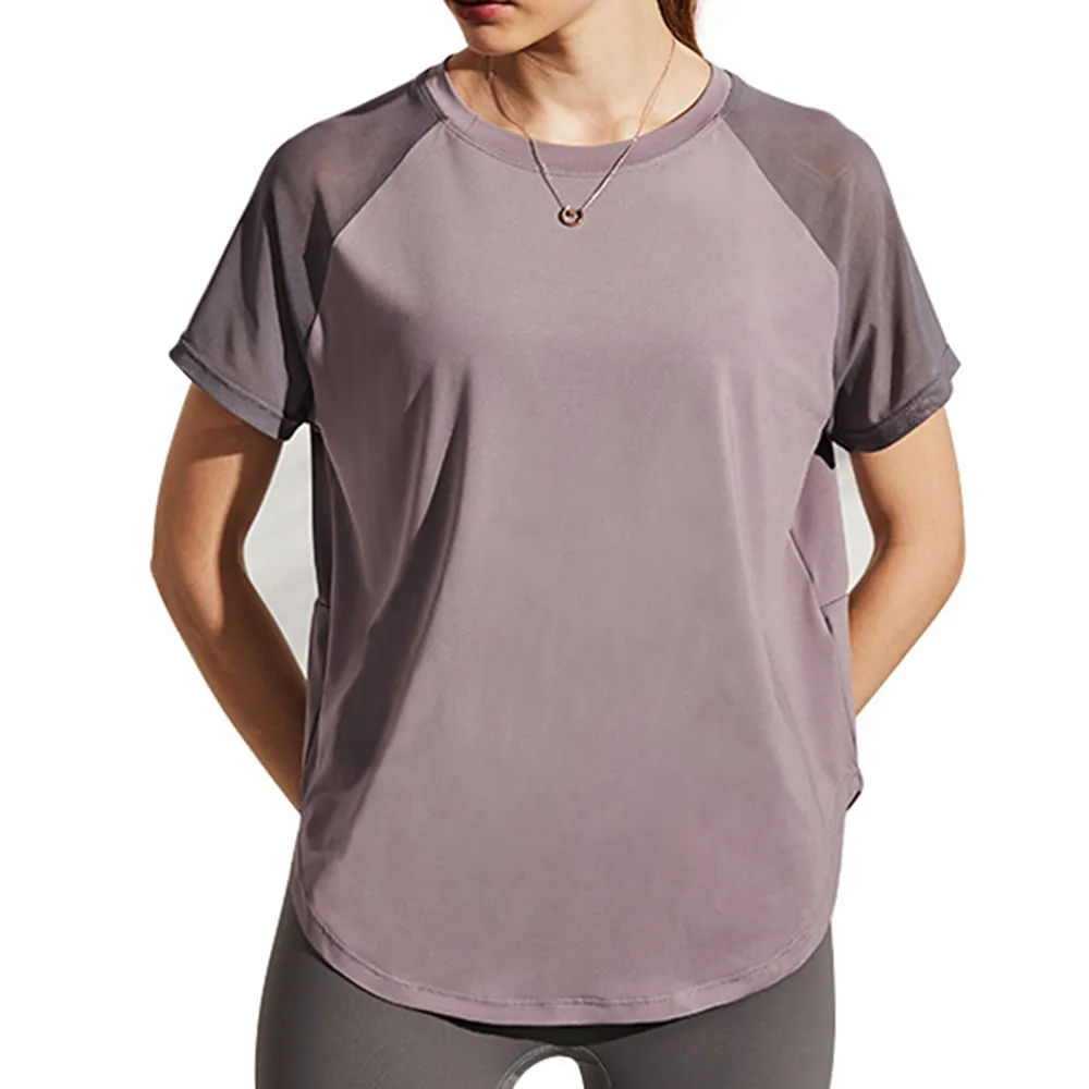 【Amhome】薄款跑步健身性感美背透氣速乾運動短袖T恤瑜珈上衣#112452現貨+預購(3色)