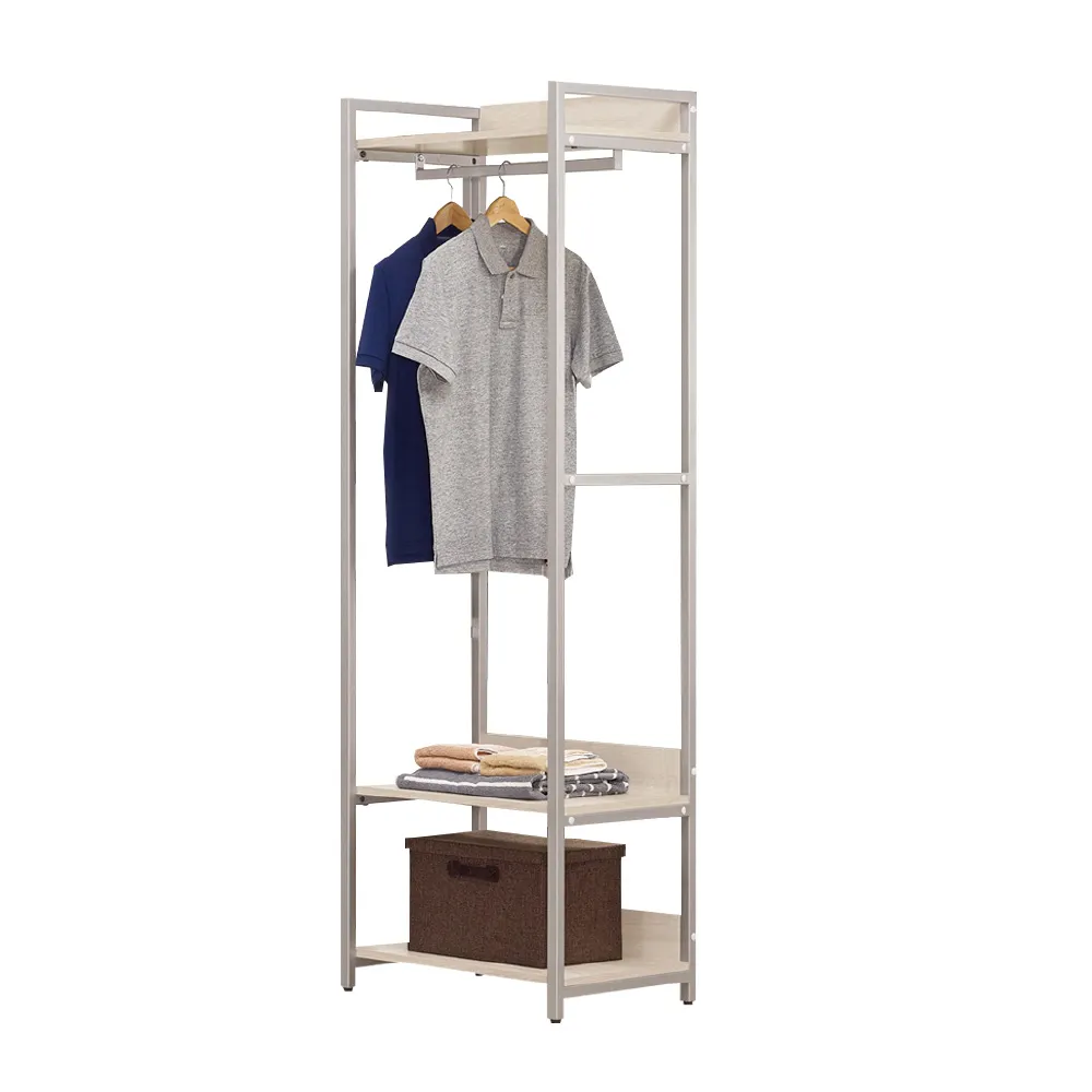 【文創集】多娜特  單吊桿2尺開放式雙色高衣櫃