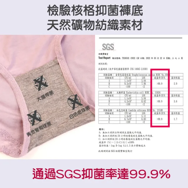 【Lovely 蘿芙妮】5件組大尺碼莫代爾石墨烯抑菌蕾絲內褲(通過SGS抑菌檢驗)