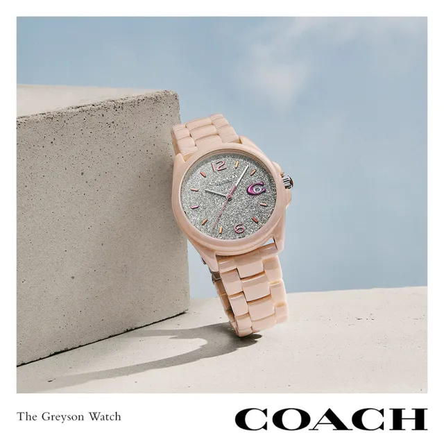 【COACH】珍妮佛羅培茲 廣告款 陶瓷女錶 99狂買節(CO14503939 / 14503939)