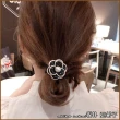 【Akiko Sakai】珍珠花蕊滴釉山茶花造型髮圈