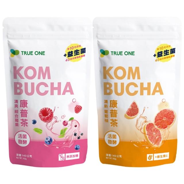 【食在加分】活菌發酵康普茶 140公克/袋-綜合兩袋組(100%天然發酵康普茶)