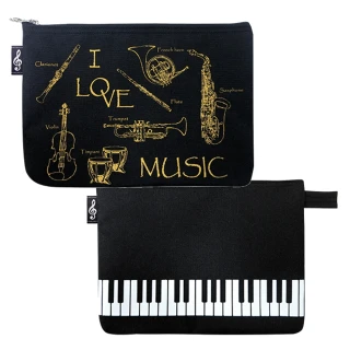 【KM MUSIC】大筆袋 經典樂器 鋼琴鍵盤 筆袋 音樂文具 音樂 文具 音樂周邊(筆袋 音樂 文具 音樂周邊)