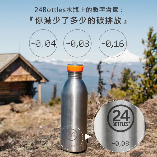 【24bottles】官方直營 輕量冷水瓶 500ml - 勾勒幸福(超輕量 僅120公克)