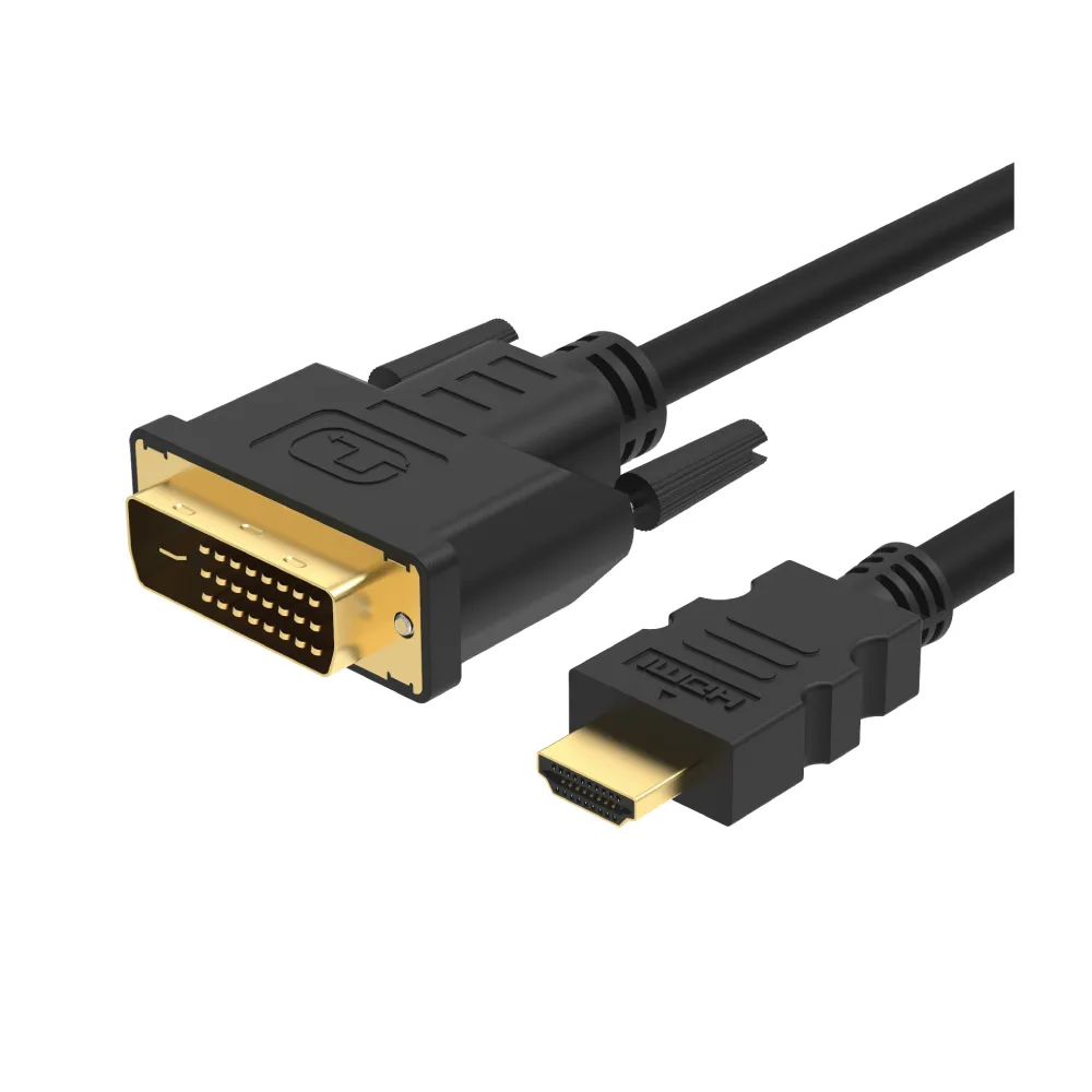 【POLYWELL】HDMI DVI 可互轉 轉接線 公對公 1M FHD 1080P(適合DVI顯卡或顯示設備使用)