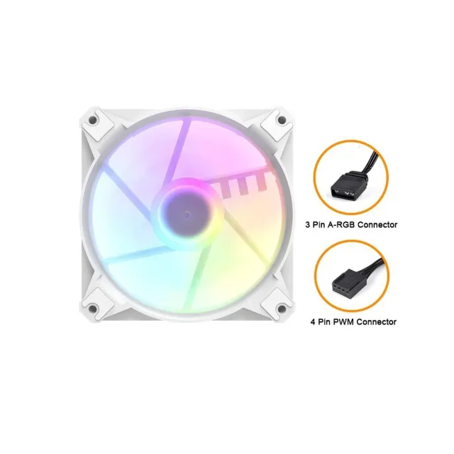 【darkFlash】darkFlash CX6 PWM A-RGB 12公分 白框 電腦散熱風扇