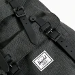 【Herschel】Little America 中型 黑混灰 筆電夾層 大容量 帆布 背包 後背包(磁扣 橡膠帶)