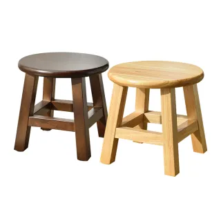 【暖暖生活】實木圓形矮板凳 橡木矮凳子 實木小椅子(矮凳 實木椅 凳子 圓椅凳)