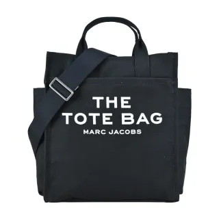 【MARC JACOBS 馬克賈伯】THE FUNCTIONAL TOTE字母印花帆布兩用托特包/旅行袋(黑)