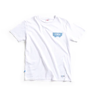 【EDWIN】男女裝 再生系列 CORE小LOGO短袖T恤(白色)