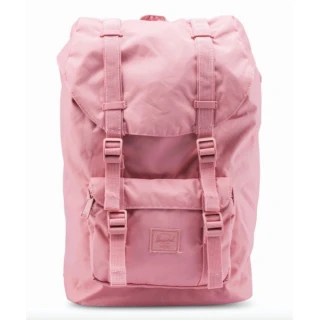 【Herschel】Little America 中型 粉紅 粉色 磁扣 厚筆電夾層 輕量帆布 防潑水 背包 後背包