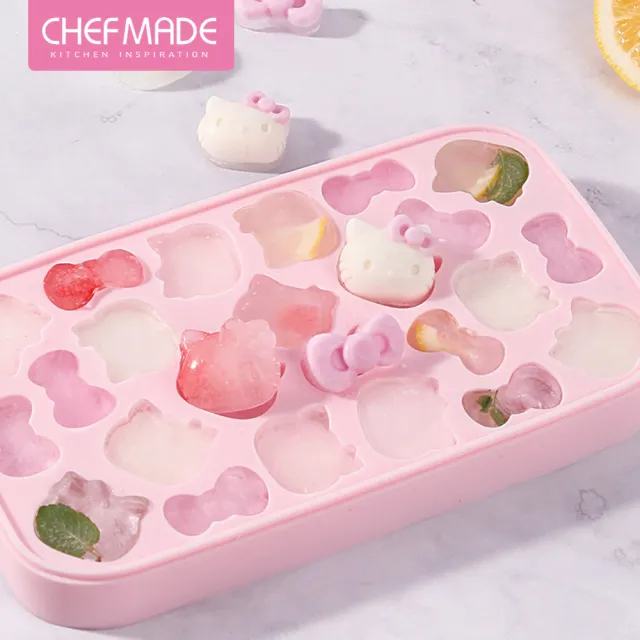 【美國Chefmade】Hello kitty 凱蒂貓造型 矽膠製冰儲冰盒(CM065)