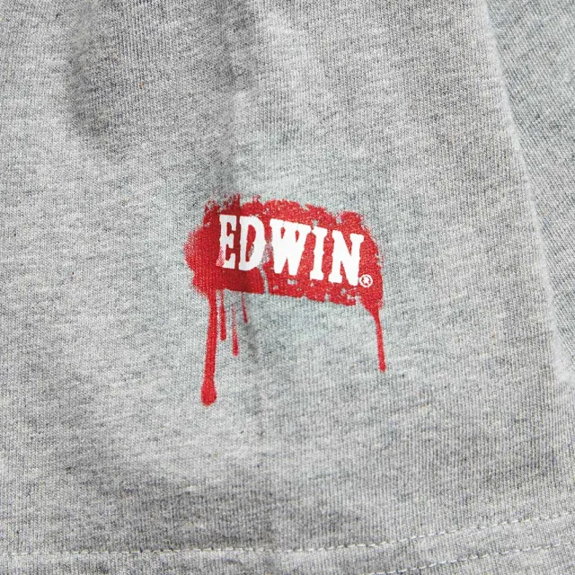 【EDWIN】男裝 EDGE搖滾元素短袖T恤(麻灰色)