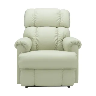【HOLA】La-Z-Boy 單人全牛皮沙發/電動式休閒椅皮沙發-米白色(皮沙發-米白色)