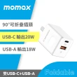 【Momax】Momax GaN 20W氮化鎵旅充-白