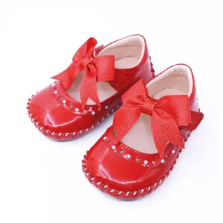 【Swan 天鵝】甜美愛心水鑽背帶蝴蝶結小童寶寶鞋學步鞋1524 紅(1524)
