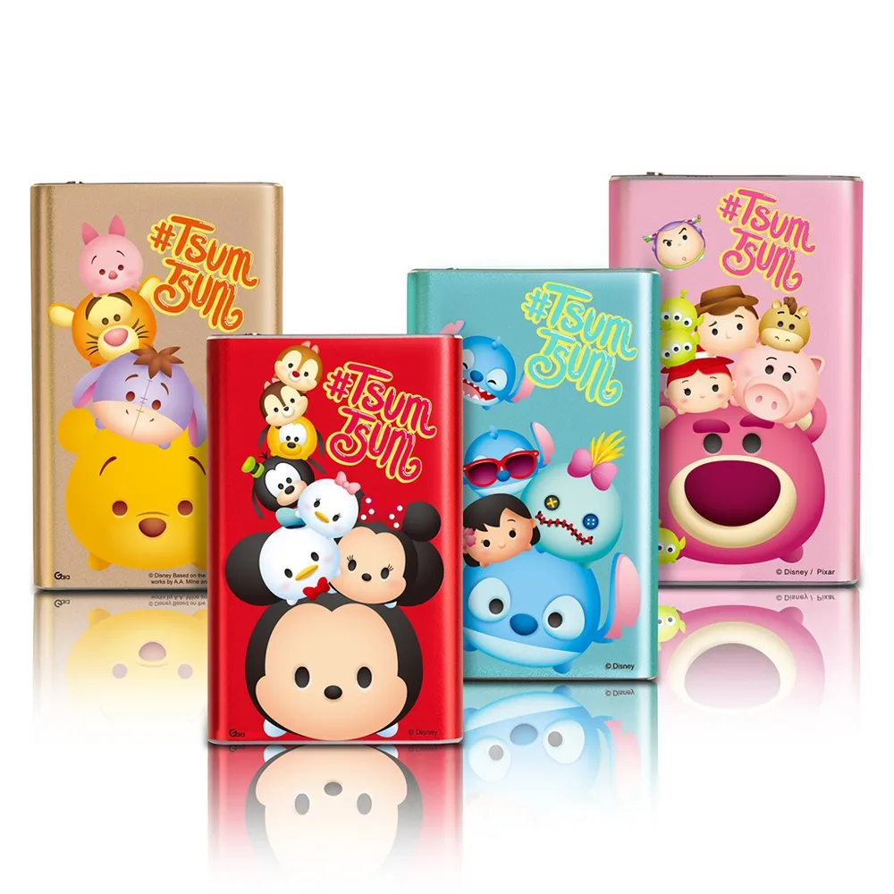 【Disney 迪士尼】TSUM TSUM 堆疊友情 12000Plus行動電源