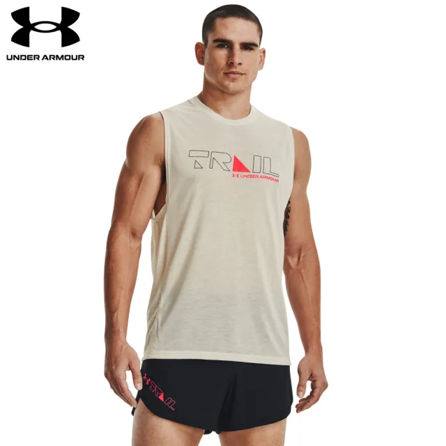 【UNDER ARMOUR】UA 男 Run Trail 背心 _1369754-279(米色)