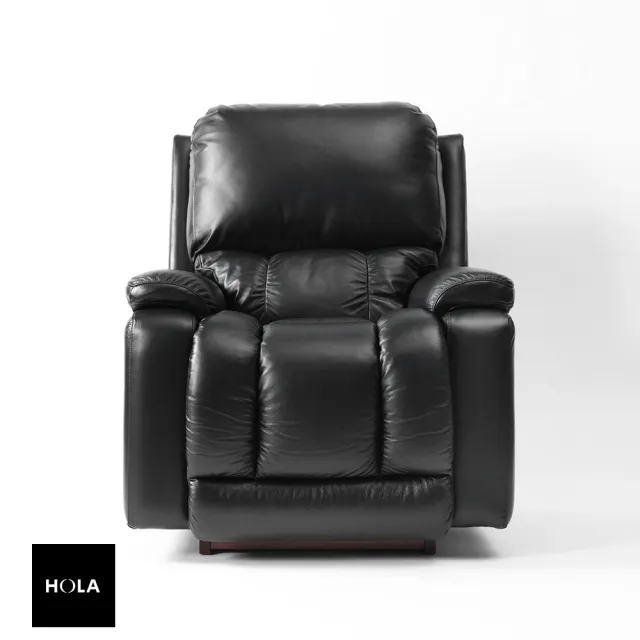 HOLA】La-Z-Boy 單人全牛皮沙發/電動式休閒椅1HT530-黑色(1HT530-黑色 