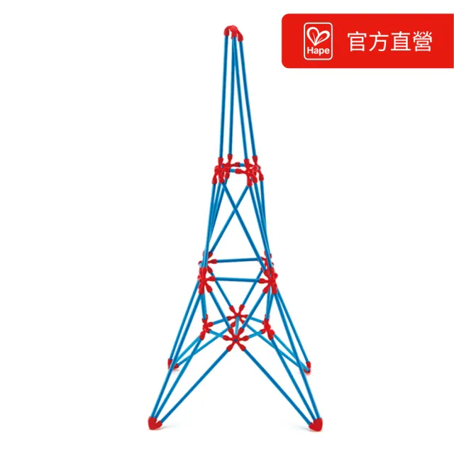 【德國Hape】創意拼裝竹棒 艾菲爾鐵塔套組(拼裝工程搭建/童軍營門練習/樂齡玩具)