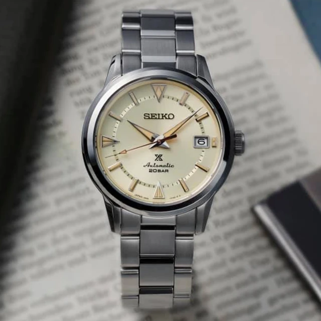 SEIKO 精工 Prospex 登山者戶外運動風格機械錶-米黃x銀/39mm 雙12限定(SPB241J1/6R35-01M0S)