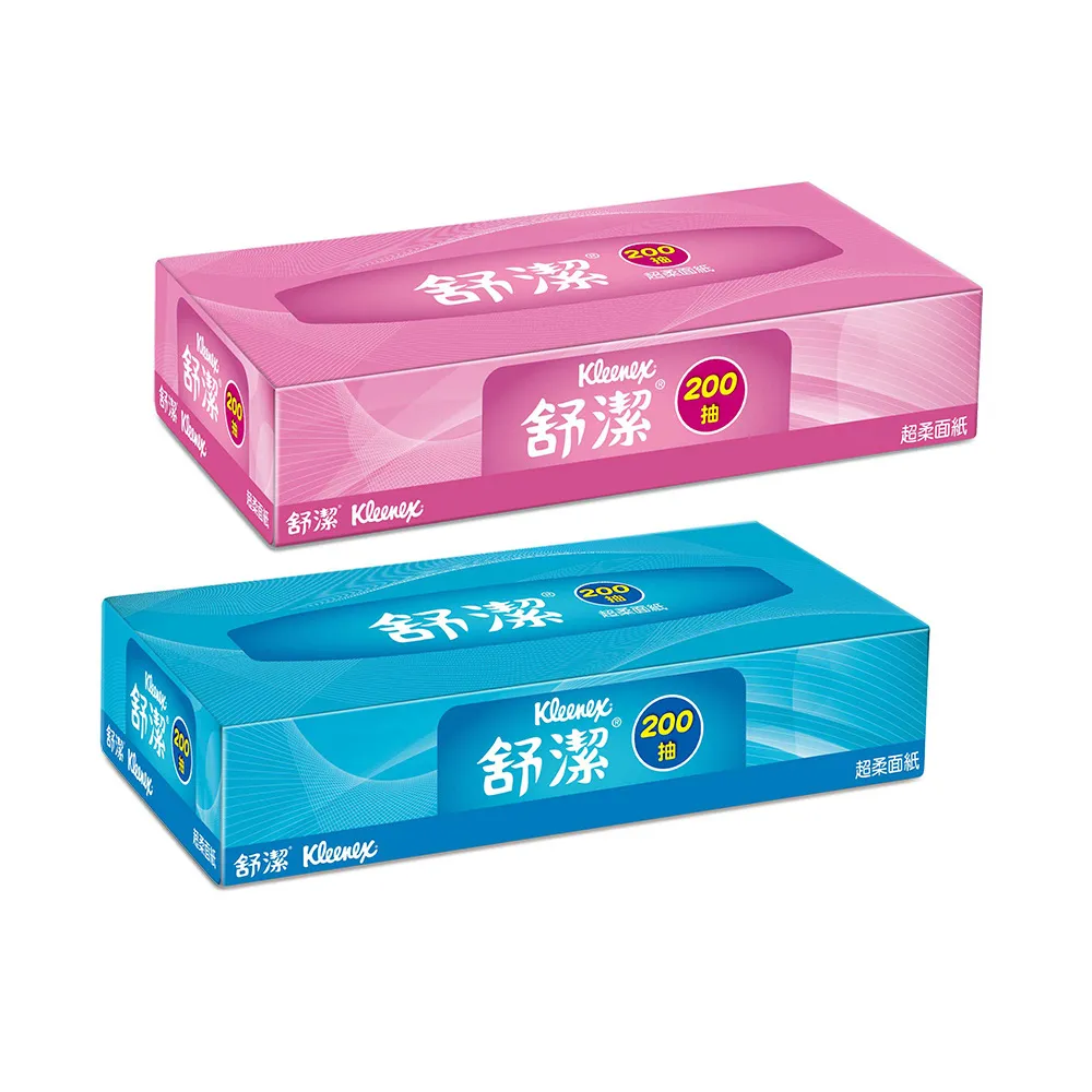 【Kleenex 舒潔】超柔大容量薄盒面紙(200抽/40盒/箱)