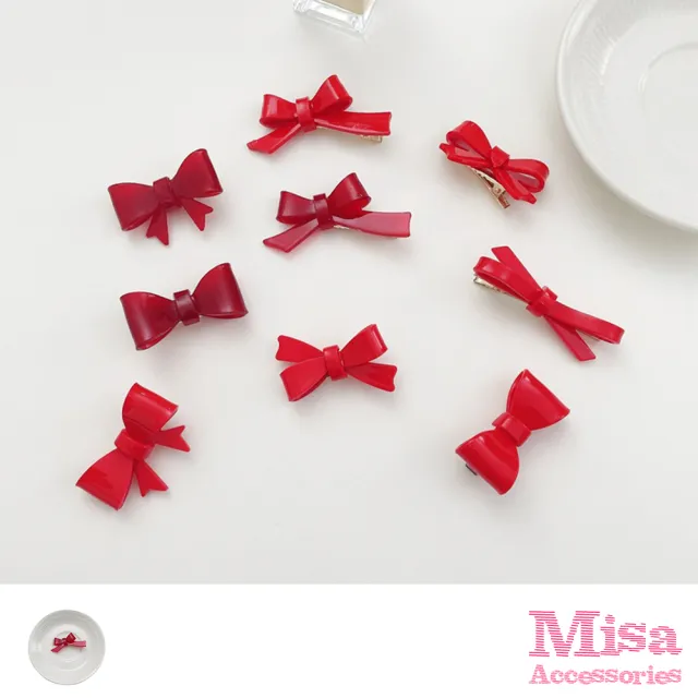 【MISA】蝴蝶結髮夾/法式復古可愛蝴蝶結造型髮夾(8款任選)
