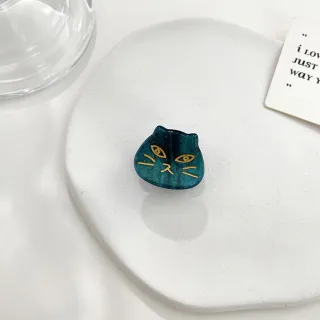 【MISA】貓咪髮夾 暈染髮夾/韓國設計彩色暈染壓克力可愛小貓咪造型抓夾 髮夾(9色任選)