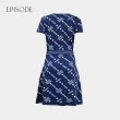 【EPISODE】高雅修身幾何印花短袖針織洋裝122370