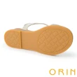 【ORIN】波希米亞水鑽真皮涼鞋(米色)