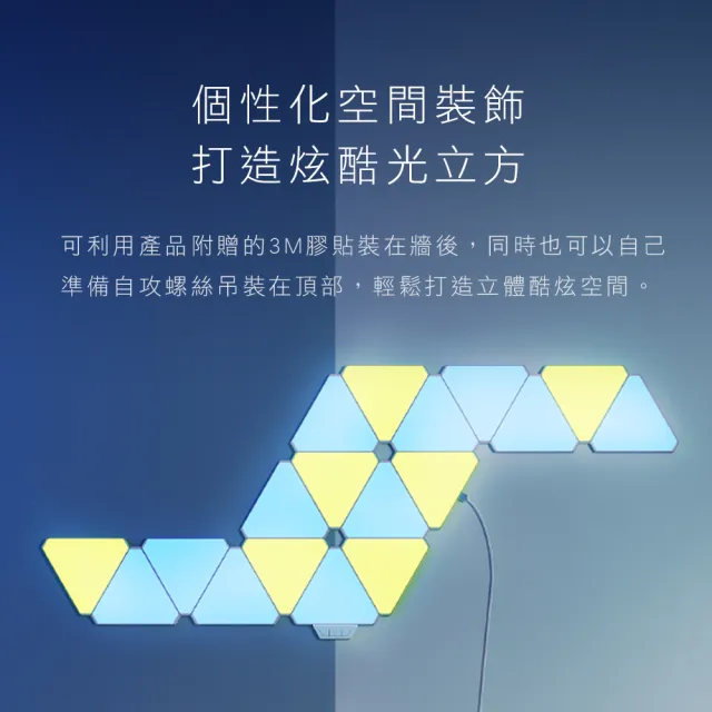 【YEELIGHT 易來】智慧奇光板六片組(電競燈、LED、房間、佈置、diy、聲控、變色、彩光、rgb)