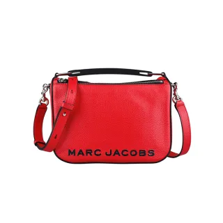 【MARC BY MARC JACOBS】THE SOFT BOX 23經典黑LOGO手提斜背兩用包(紅)