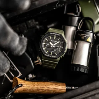 【CASIO 卡西歐】G-SHOCK 軍事風格 八角形錶殼  軍綠色(GA-2110SU-3A)