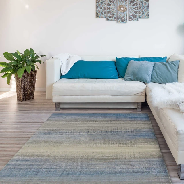 【山德力】輕奢亮絲漸層感地毯200X290加萊(適用於客廳、起居室空間)
