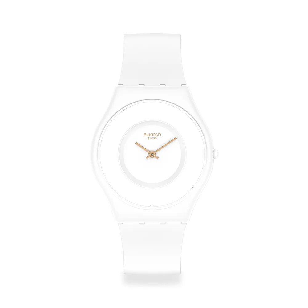 【SWATCH】SKIN超薄系列手錶 TICK DIFFERENT BLANCA 男錶 女錶 瑞士錶 錶(34mm)