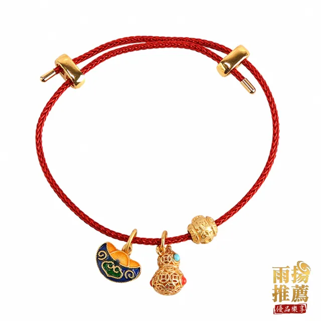【雨揚】招財納福紅繩開運手鍊-二款任選(招財/轉運)