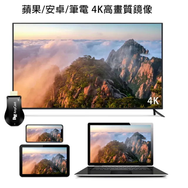 【DW 達微科技】4K影音真棒 10代DW AnyCast四核心雙頻5G全自動無線HDMI影音鏡像器(附4大好禮)