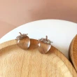 【MISA】韓國設計925銀針可愛透明水晶草莓造型耳環(925銀針耳環 水晶耳環 草莓耳環)