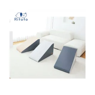 【韓國Ritoto】寵物滑梯 - 米色/淺灰/深灰(100%韓國製造/狗狗/室內/安全/防護/保護)