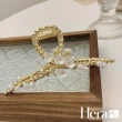 【HERA 赫拉】韓式花朵珍珠鯊魚夾H111052506(髮飾 鯊魚夾)