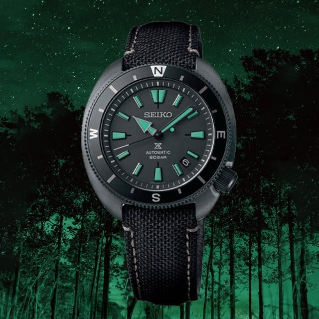 【SEIKO 精工】Prospex 限量黑潮曙光陸龜機械潛水錶-黑/42.4mm七夕情人節  禮物(SRPH99K1/4R35-05H0C)