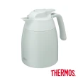 【THERMOS膳魔師】不鏽鋼迷霧綠按壓式真空保溫壺1000ml(THV-1000-GR)