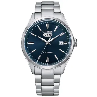 【CITIZEN 星辰】Mechanical系列復刻機械腕錶/40mm/藍面(NH8391-51l)