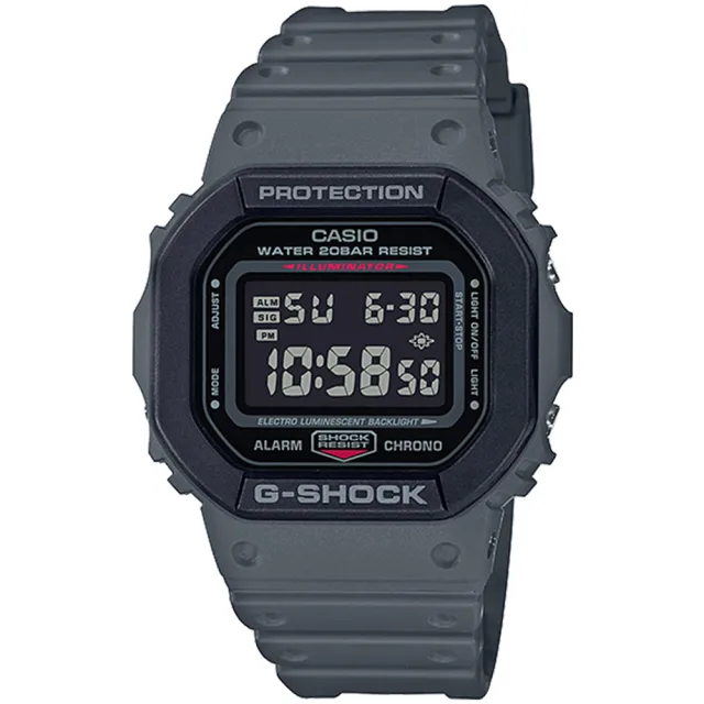 【CASIO 卡西歐】G-SHOCK 街頭運動風電子錶  情人節 父親節 禮物(DW-5610SU-8/速)