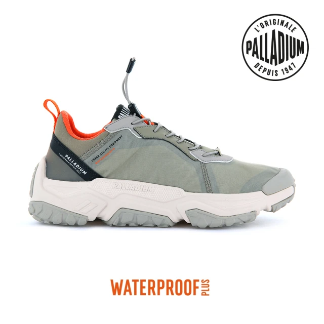 【Palladium】OFF-GRID LO WP+快穿輪胎橘標低筒防水靴-中性-沙漠灰(77332-297)