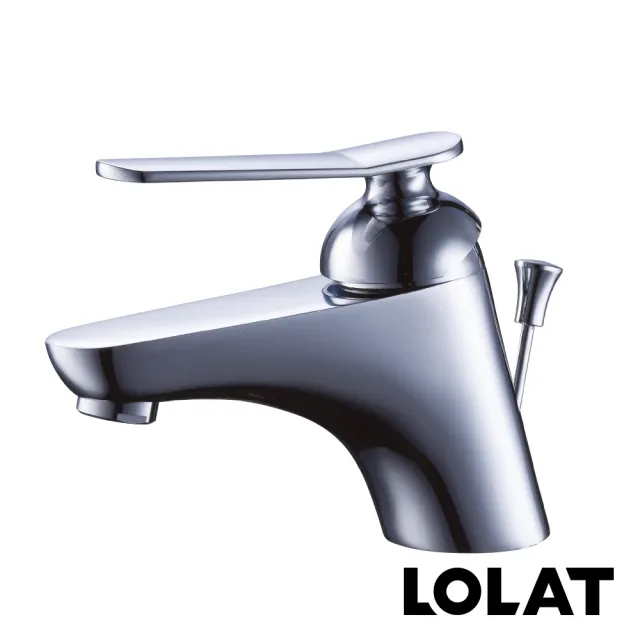 【LOLAT 羅力】官方直營 簡約臉盆水龍頭/省水耐用/出水量大/拉桿式/鉻(BNN1157)