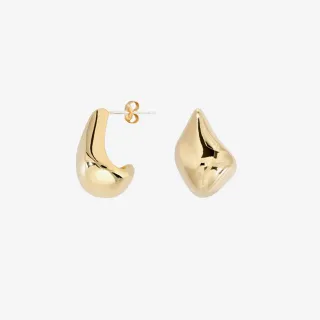 【SHASHI】紐約品牌 Odyssey 奧德賽耳環 光芒水滴金色耳環(光芒水滴金色耳環)